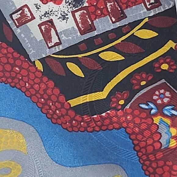 Giorgio Benelli 100% Italian Silk Colorful Neck Tie - Picture 2 of 5